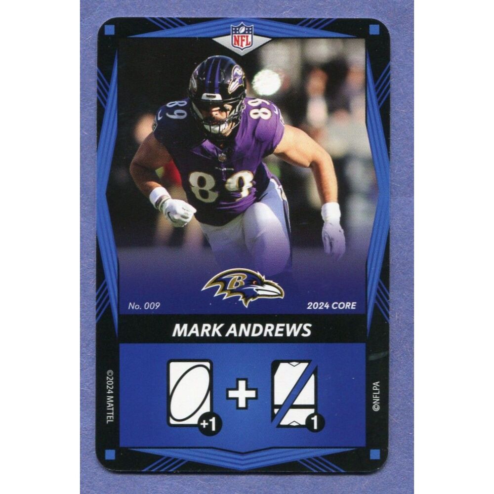 2024 Uno Elite Football Card Blue #9 Mark Andrews